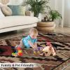 2x4 Runner Rug Retro Geometric Ethnic Rugs for Entryway, Abstract Animal Bear Washable Kitchen Rugs Soft Non Slip Anti Fatigue for Sink Laundry Indoor Hallways view 4