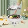 GXFCHYL 4.5L/4.76Qt Round Chafing Dishes for Buffet Warmer,Stainless Steel Hanging Lid Dining Stove Set,Buffet Servers and Warmers Set Warming Tray for Home Wedding Parties Events (Silver) view 4