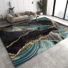 2x4 Runner Rug Luxury Gold-Plated Marble Rugs for Entryway, Abstract Black Green Washable Kitchen Rugs Soft Non Slip Anti Fatigue for Sink Laundry Indoor Hallways view 1
