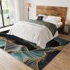2x4 Runner Rug Luxury Gold-Plated Marble Rugs for Entryway, Abstract Black Green Washable Kitchen Rugs Soft Non Slip Anti Fatigue for Sink Laundry Indoor Hallways view 3