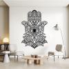 Hamsa Hand Metal Wall Decor, Hamsa Wall Art, Metal Lotus Flower Wall Art, Jewish Art, Spiritual Wall Decor, Meditation Wall Art, Zen Wall Decor, Zen Home Decor, Spiritual Gift (Gold, 39"x59"|100x150cm) view 2