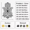 Hamsa Hand Metal Wall Decor, Hamsa Wall Art, Metal Lotus Flower Wall Art, Jewish Art, Spiritual Wall Decor, Meditation Wall Art, Zen Wall Decor, Zen Home Decor, Spiritual Gift (Gold, 39"x59"|100x150cm) view 4