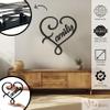 Violaura Family Heart Metal Wall Art - Easy to Install Hanging Script Art, Kitchen Cheer, Heart Shape, Loving Words, Heartfelt Sign Perfect for Home, Bathroom, Office, Living Room Decor (60" x 60") view 2