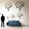 Violaura Family Heart Metal Wall Art - Easy to Install Hanging Script Art, Kitchen Cheer, Heart Shape, Loving Words, Heartfelt Sign Perfect for Home, Bathroom, Office, Living Room Decor (60" x 60") view 3