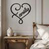 Violaura Family Heart Metal Wall Art - Easy to Install Hanging Script Art, Kitchen Cheer, Heart Shape, Loving Words, Heartfelt Sign Perfect for Home, Bathroom, Office, Living Room Decor (60" x 60") view 4