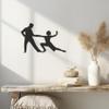 Violaura Dancing Couple Metal Wall Art - Easy to Install Hanging Romantic Dance, Passionate Silhouette, Love Art, Elegant Form, Tango Romance Perfect for Home, Living Room Decor (16.1" x 24.0") view 1