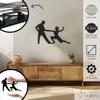 Violaura Dancing Couple Metal Wall Art - Easy to Install Hanging Romantic Dance, Passionate Silhouette, Love Art, Elegant Form, Tango Romance Perfect for Home, Living Room Decor (16.1" x 24.0") view 2