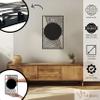 Violaura Abstract Metal Wall Art - Easy to Install Hanging Geometric, Curves, Concentric, Circles, Contrast, Artistic, Decoration, Minimal, Peaceful Perfect for Home, Living Room Decor (24.0" x 14.4") view 2