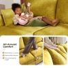 ABCASA Yellow Oversized Accent Chair with Removable & Washable Chenille Cover, Modern Mid-Century Upholstered Armchair, Deep Seat Comfy Reading Chair for Living Room, Pet & Kid Friendly,Set of 2 view 4