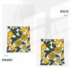 Jcvotrel Lemon Fruit Pattern Shopping Bag, Reusable Canvas Shopping Bag, Casual Shoulder Bag for Daily Use, Black, One Size view 3