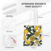 Jcvotrel Lemon Fruit Pattern Shopping Bag, Reusable Canvas Shopping Bag, Casual Shoulder Bag for Daily Use, Black, One Size view 4