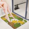 VFKLT Leaves Bath Mat Super Absorbent Quick Dry Bathroom Rug Non Slip Floor Mat Diatom Mud Mat for Shower Sink Bathtub Indoor Outdoor 23.6 X 15.7 Inch view 2
