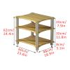Audio Rack Av Tower Media Stand Movable 3-Tier Home Stereo Display Record Player Stereo Receiver Tall Heavy Duty Audio-Video Media Stand with Adjustable Shelf for Theater Sound Studio(Light white,60x4 view 2