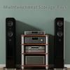 Audio Rack Av Tower Media Stand Movable 3-Tier Home Stereo Display Record Player Stereo Receiver Tall Heavy Duty Audio-Video Media Stand with Adjustable Shelf for Theater Sound Studio(Light white,60x4 view 4
