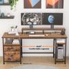 61" Spacious Industrial-Style Computer Desk view 3