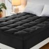 CYMULA Queen Mattress Topper, Black Mattress Pad Bed Topper Cover, Extra Thick Pillow Top Mattress Topper with Deep Pockets, Cooling Plush Down Alternative Fill Mattress Protector view 1