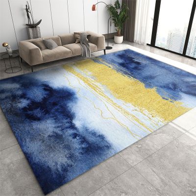 3x4 Rugs for Entryway Creative Blue and Yellow Graffiti Art Low Pile Area Rug, Unique Color Aesthetics Kids Bedroom Rug Soft for Coffee Shop Living Room Under Table Game Room