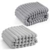 Bedsure King Size Blanket for Bed Wider Striped Design Grey 108x90 Inches view 1