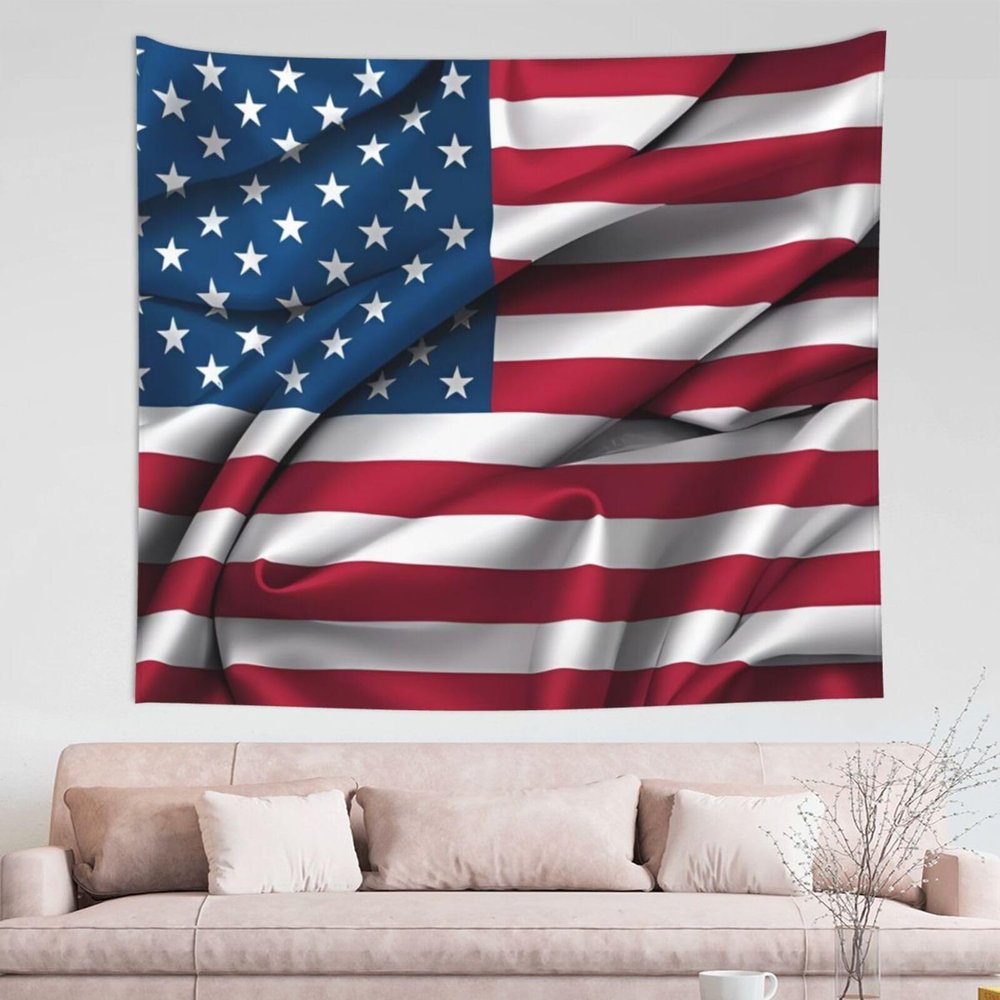 DLXW American flag tapestry - create dreamy bedroom decor, make your space romantic and creative one size