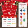 Personalized Christmas Stocking,18.5"Customized Name Embroidered, Xmas Fireplace Decorations, Adorned with Santa, Snowman, Penguin, and Bear for Family Party Holiday Season Decoration (9 pcs) view 3