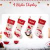 Personalized Christmas Stocking,18.5"Customized Name Embroidered, Xmas Fireplace Decorations, Adorned with Santa, Snowman, Penguin, and Bear for Family Party Holiday Season Decoration (9 pcs) view 4