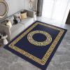 2x3 Rug Dark Blue Gold Greek Key Pattern Washable Rugs, Boho Print Laundry Room Carpet Non Slip Throw Rugs for Bathroom Kitchen Sink Front Door Bedroom Bedside view 2