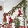 Personalized Christmas Stockings Set of 8 Custom Name Family Christmas Stockings 18 Large Knit Knitted Xmas Stocking for Kids, Rustic Farmhouse Fireplace Hanging Ornament Holiday Xmas Decoration view 2