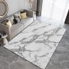2x4 Runner Rug Grey White Halo Dyed Luxury Marble Rugs for Entryway, Silver Flowing Grain Washable Kitchen Rugs Soft Non Slip Anti Fatigue for Sink Laundry Indoor Hallways view 4