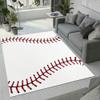 2x4 Runner Rug Sports Baseball Rugs for Entryway, White Red Baseball Washable Kitchen Rugs Soft Non Slip Anti Fatigue for Sink Laundry Indoor Hallways view 3