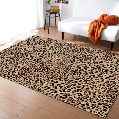 6x9 Area Rugs Leopard Print Cheetah Art Living Room Rugs, Fashion Sexy Leopard Pattern Classroom Rug with Carpet Non-Slip Backing for Bedroom Office Home Decor