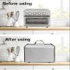 Heat-Resistant Nylon Cover Waterproof Dust Cover Case for Cuisinart Air Fryer TOA-70/for Kalorik MAXX Digital Air Fryer Oven 26 Quart Convection Toaster Oven,Silver view 3