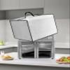 Heat-Resistant Nylon Cover Waterproof Dust Cover Case for Cuisinart Air Fryer TOA-70/for Kalorik MAXX Digital Air Fryer Oven 26 Quart Convection Toaster Oven,Silver view 4