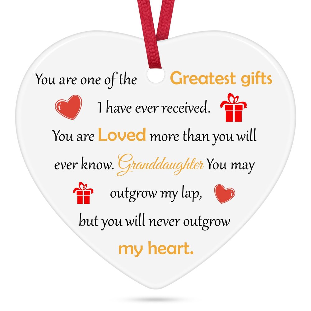 to My Daughter Keepsake Ceramic Christmas Ornament Christmas Inspirational Gift for Daughters Xmas Tree Decoration Round Hanging Ornament Birthday Graduation Gifts from Mom Dad