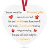to My Daughter Keepsake Ceramic Christmas Ornament Christmas Inspirational Gift for Daughters Xmas Tree Decoration Round Hanging Ornament Birthday Graduation Gifts from Mom Dad view 1