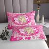 Western Cowgirl Princess Bedspread King Size,Cactus Cowgirl Boot Cap Bowknot Coverlet Set,Girls Women Room Decor,Star Love Heart Glitter Romantic Quilted Coverlet,Pink Bedding Quilt,2 Pillowcases view 3