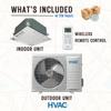 HVAC365 9,000 BTU 21 SEER Helios Plus Series Ceiling Cassette Ductless Mini Split Heat Pump Air Conditioner System R32 Refrigerant | 220V view 2