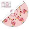 BYBYSCL 48" Pink Flamingo Pattern Christmas Tree Skirt Large Tree Mat Base Cover for Xmas Festive Holiday Party Decoration Ornaments view 4