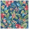 SAFAVIEH Washable Rug Malibu Collection - 6' Square, Dark Blue & Green, Slip Resistant & Easy Cleaning, Ideal for Living Room, Bedroom, Home Office, Nursery, Kids Playroom, Dining Space (MBU842M) view 1