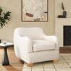SAFAVIEH Couture Collection Dyanna Ivory/Natural Boucle Accent Chair view 2