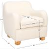 SAFAVIEH Couture Collection Dyanna Ivory/Natural Boucle Accent Chair view 3