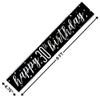 Happy 30th Birthday' Black Glitz Prism Foil Banner, 9 ft. (1 Count) - Ideal for Celebrations, Photo Booth Backdrop, & Wall Decoration view 2