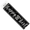 Happy 30th Birthday' Black Glitz Prism Foil Banner, 9 ft. (1 Count) - Ideal for Celebrations, Photo Booth Backdrop, & Wall Decoration view 3