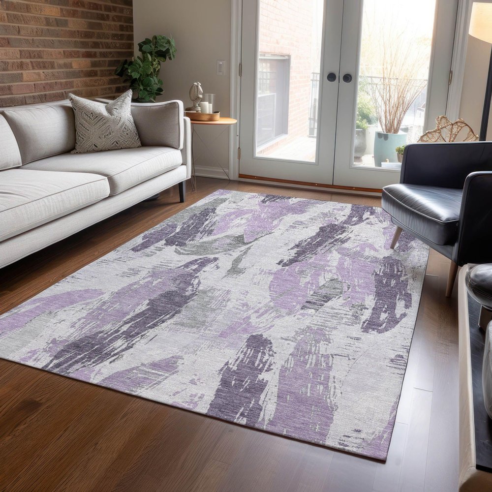 Addison Rugs Chantille ACN1599 Lavender 10' x 14' Indoor/Outdoor, Machine Washable, Easy Clean, Non Shedding, Bedroom, Living Room, Dining Room, Kitchen, Patio Rug