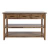 Jofran Claremont 50" Transitional Rustic Wood Sofa Console Table with Storage view 1