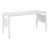 OSP Home Furnishings Prado Home Office Writing Desk with Storage, Schattdecor White Carbon Fiber Desk Top, Rectangular view 1