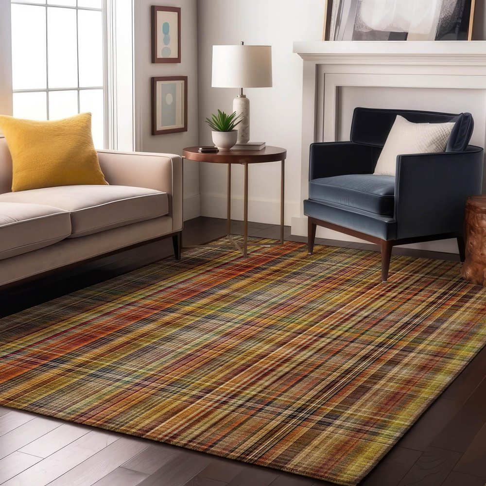 Addison Rugs Mayfield AMF541 Paprika 10' x 14' Indoor Premium Machine Washable Rug, Silky Soft, Easy Clean, Non Shedding, Bedroom, Living Room, Dining Room, Kitchen, Patio Rug