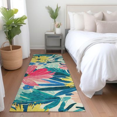 Addison Rugs Chantille ACN1482 Blush 2'3" x 7'6" Indoor/Outdoor, Machine Washable, Easy Clean, Non Shedding, Bedroom, Living Room, Dining Room, Kitchen, Patio Rug