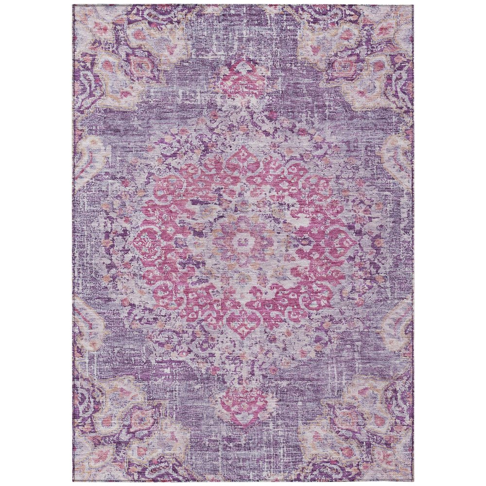 Addison Rugs Chantille ACN1236 Purple 9' x 12' Indoor/Outdoor, Machine Washable, Easy Clean, Non Shedding, Bedroom, Living Room, Dining Room, Kitchen, Patio Rug