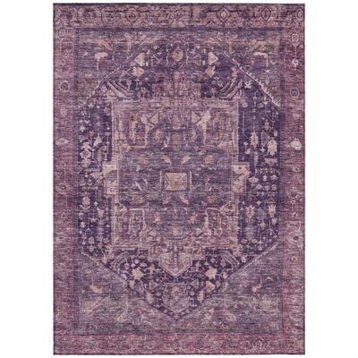 Addison Rugs Chantille ACN1240 Eggplant 9' x 12' Indoor/Outdoor, Machine Washable, Easy Clean, Non Shedding, Bedroom, Living Room, Dining Room, Kitchen, Patio Rug