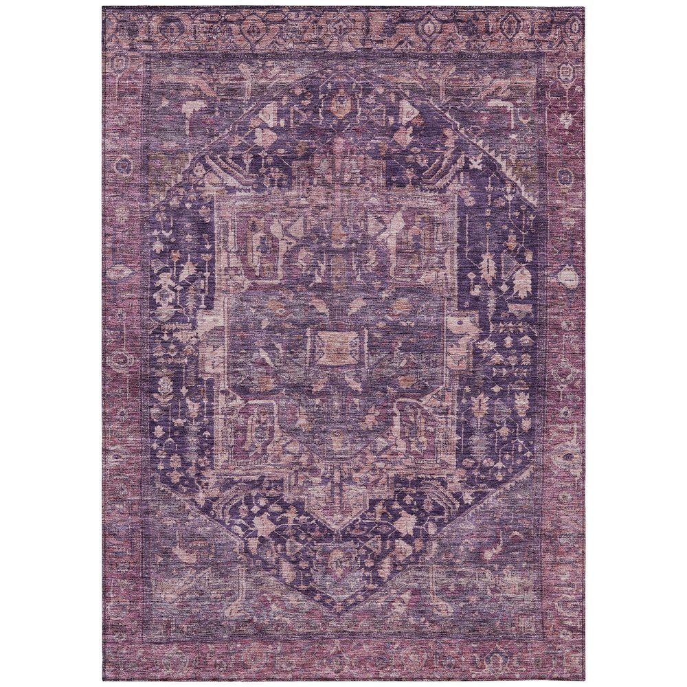 Addison Rugs Chantille ACN1240 Eggplant 9' x 12' Indoor/Outdoor, Machine Washable, Easy Clean, Non Shedding, Bedroom, Living Room, Dining Room, Kitchen, Patio Rug